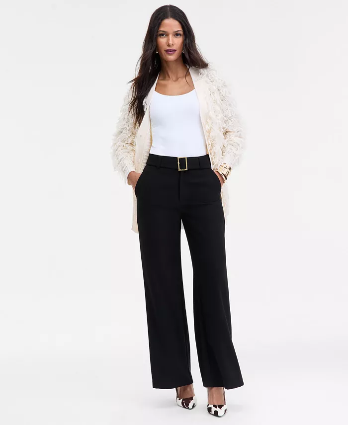 Женские брюки с поясом и высокой талией широкого кроя I.N.C. International Concepts, черный
Женские брюки с поясом и высокой талией широкого кроя I.N.C. International Concepts, черный