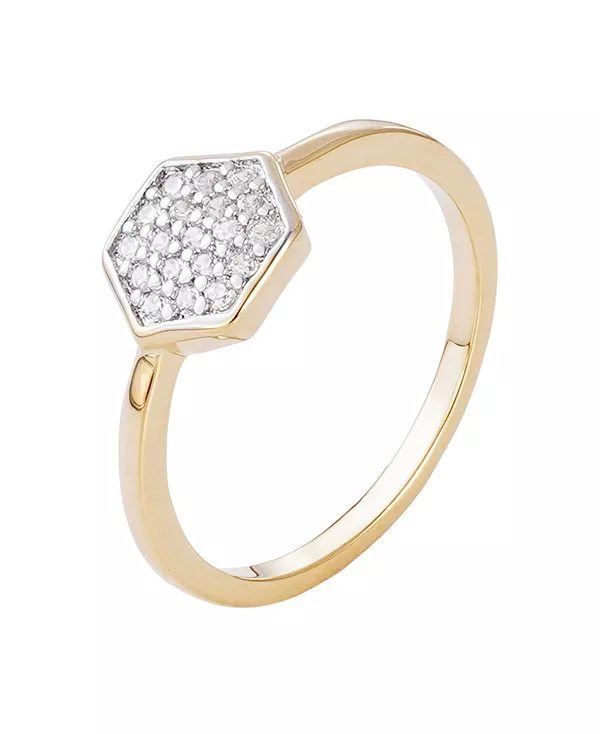 Золотое мини-кольцо с шестигранником и фианитами Adornia, gold
Золотое мини-кольцо с шестигранником и фианитами Adornia, gold