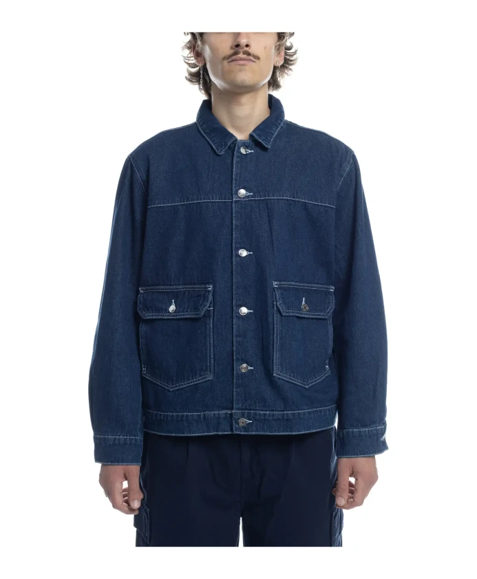 Джинсовая куртка с серебряными пуговицами Pop Trading Company, синий
Джинсовая куртка с серебряными пуговицами Pop Trading Company, синий