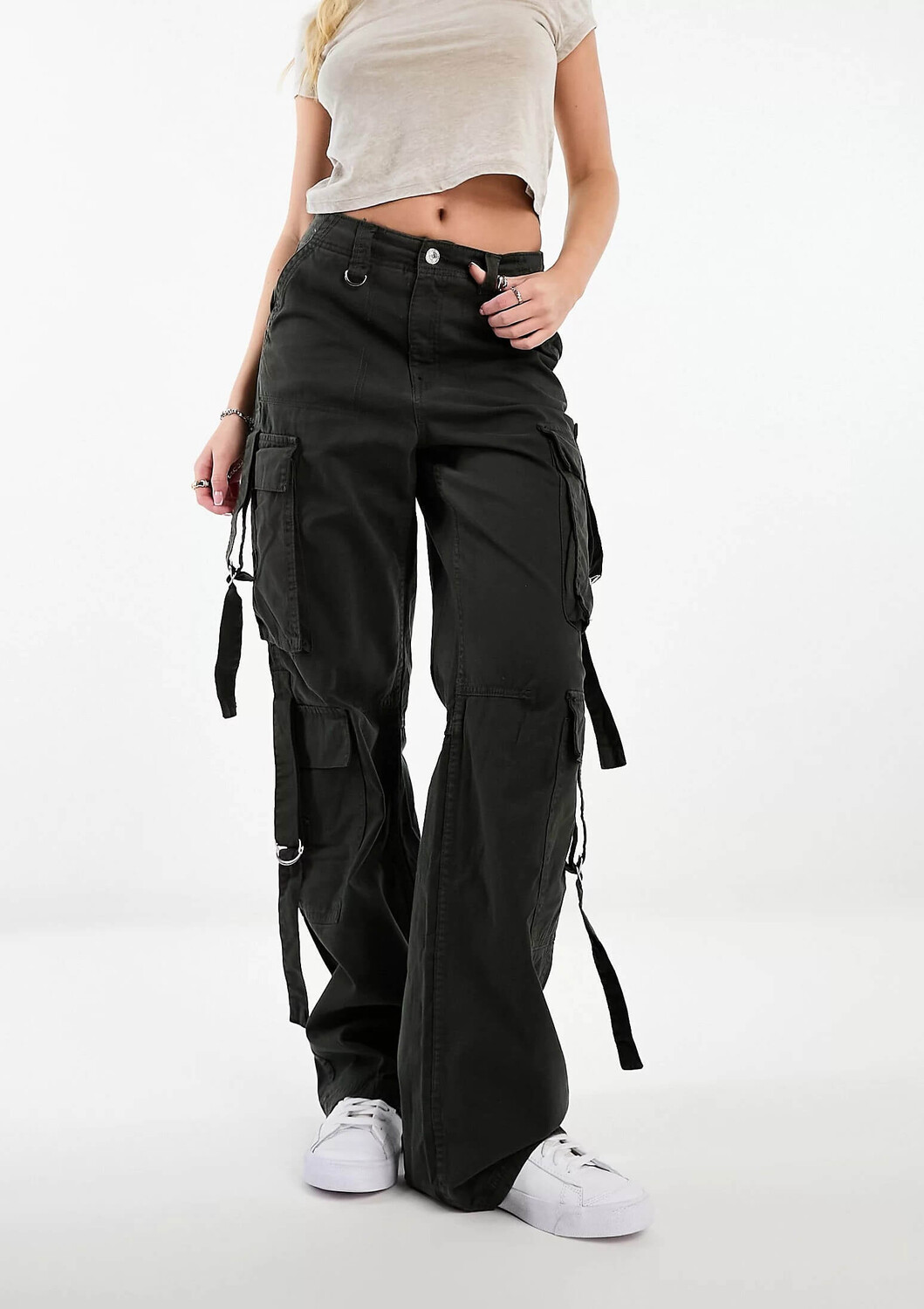 Брюки-карго Bershka Octopus, серо-зеленый
Брюки-карго Bershka Octopus, серо-зеленый