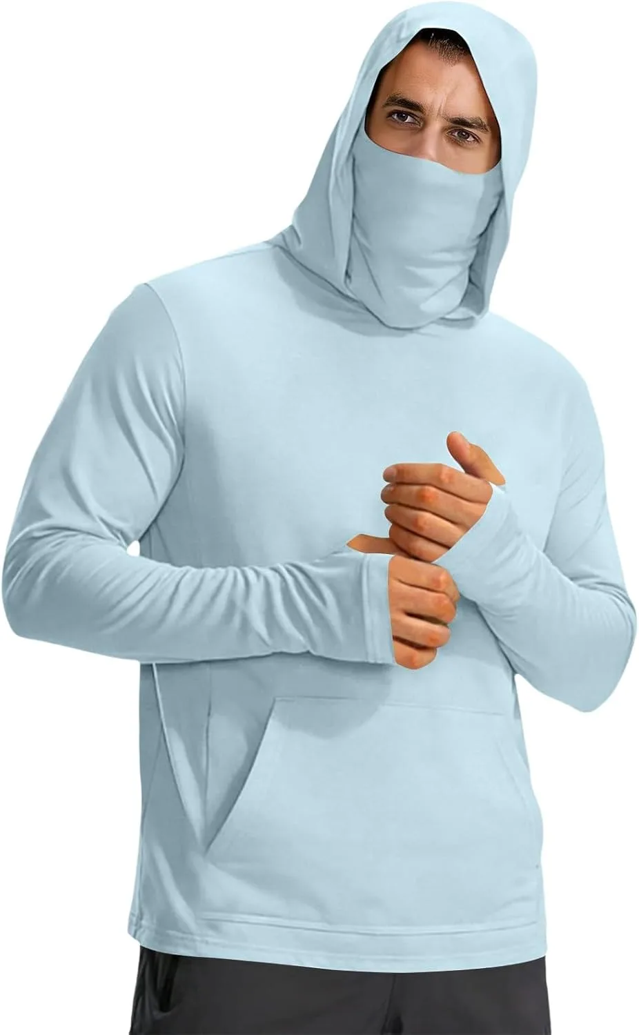 Мужская футболка с защитой от ультрафиолета UPF 50+ с длинным рукавом и капюшоном
Мужская футболка с защитой от ультрафиолета UPF 50+ с длинным рукавом и капюшоном