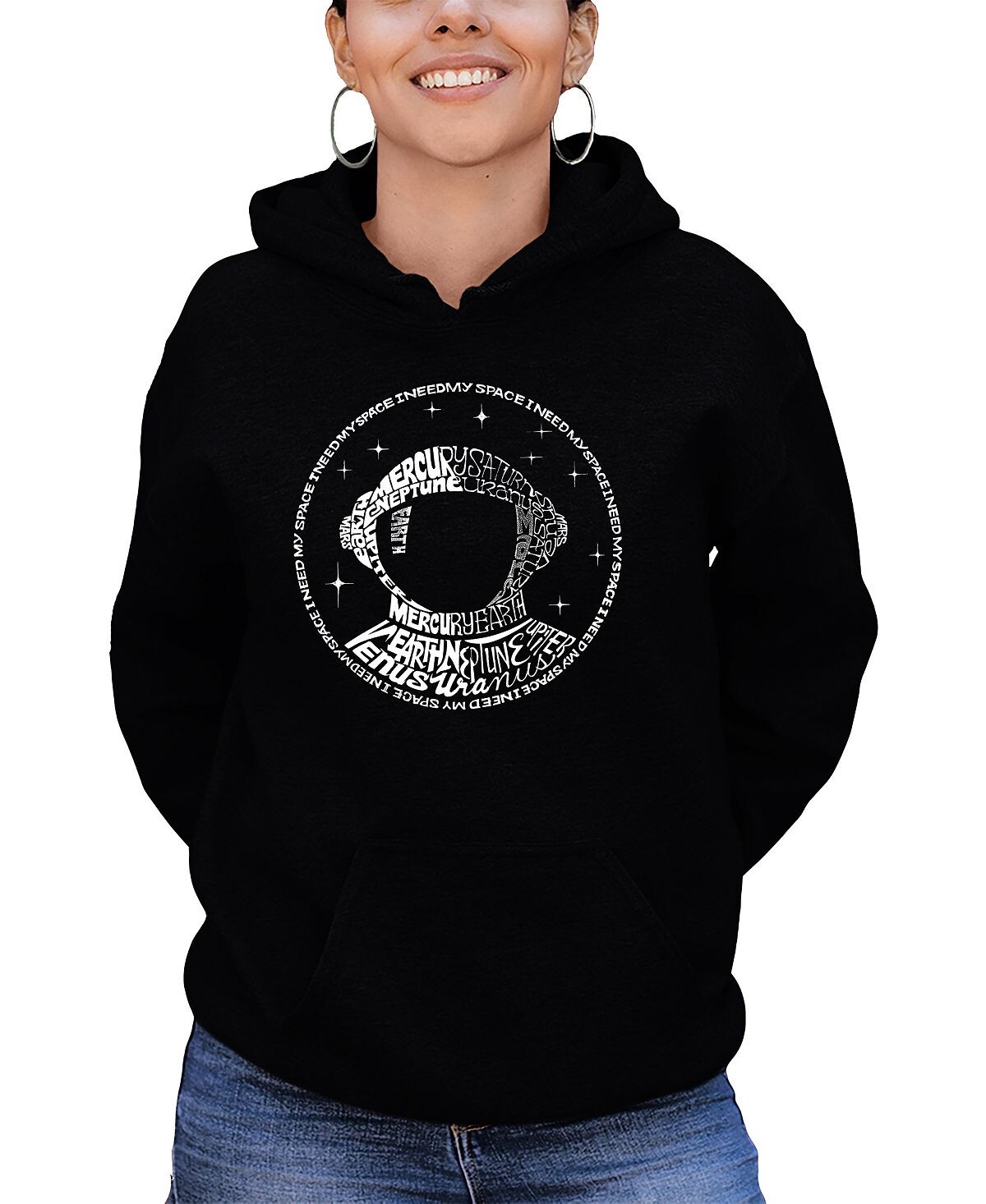 Женская толстовка с капюшоном и надписью i need my space astronaut LA Pop Art, черный
Женская толстовка с капюшоном и надписью i need my space astronaut LA Pop Art, черный