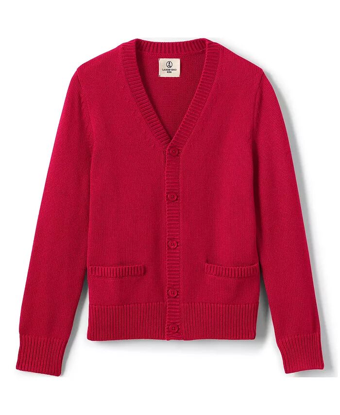 Школьная форма для мальчиков, хлопковый модал, кардиган с пуговицами спереди Lands' End, красный
Школьная форма для мальчиков, хлопковый модал, кардиган с пуговицами спереди Lands' End, красный