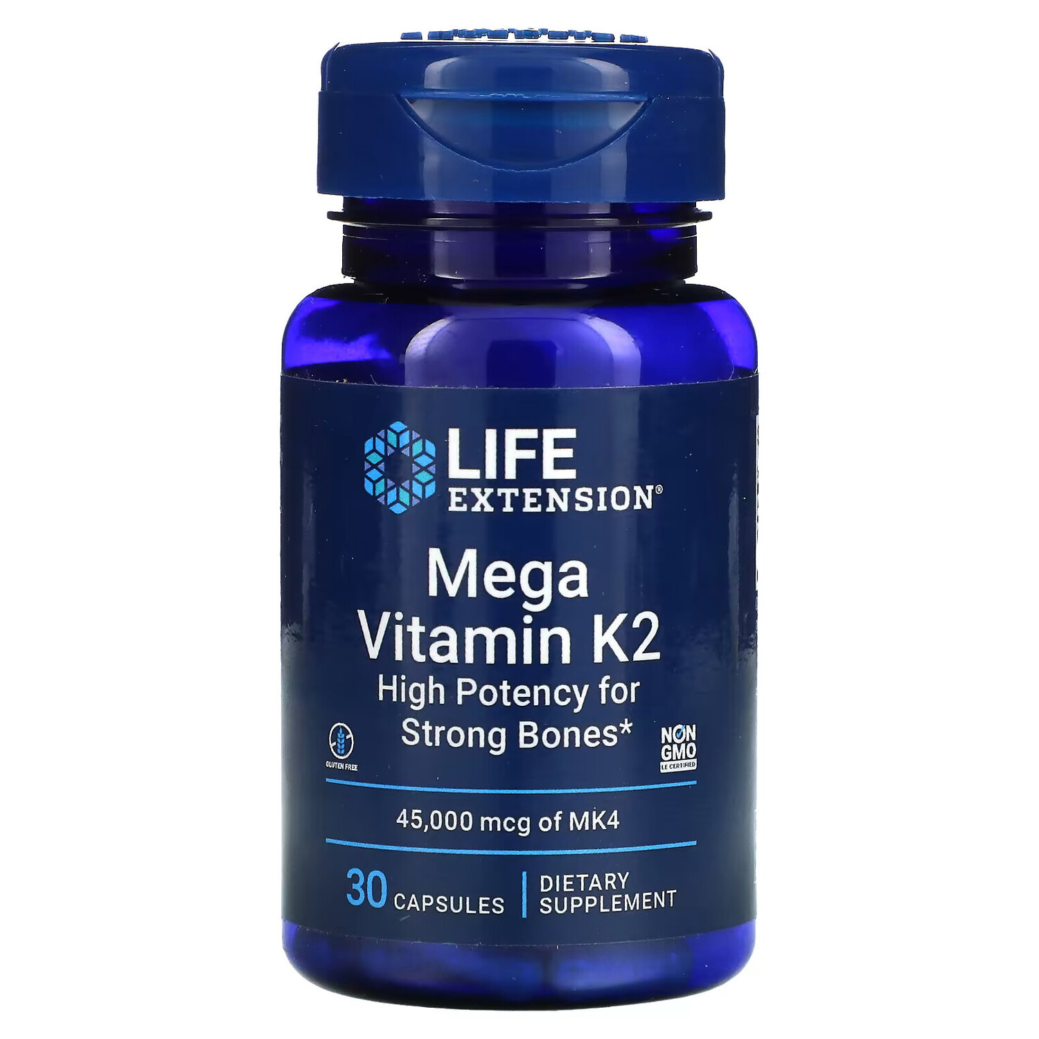 Life Extension, Mega Vitamin K2, 30 капсул 
Life Extension, Mega Vitamin K2, 30 капсул