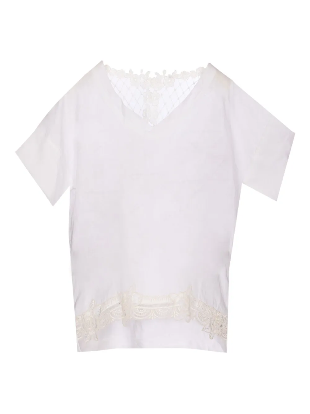 Футболка с вышитой кружевной отделкой Maurizio Pecoraro, белый
Футболка с вышитой кружевной отделкой Maurizio Pecoraro, белый