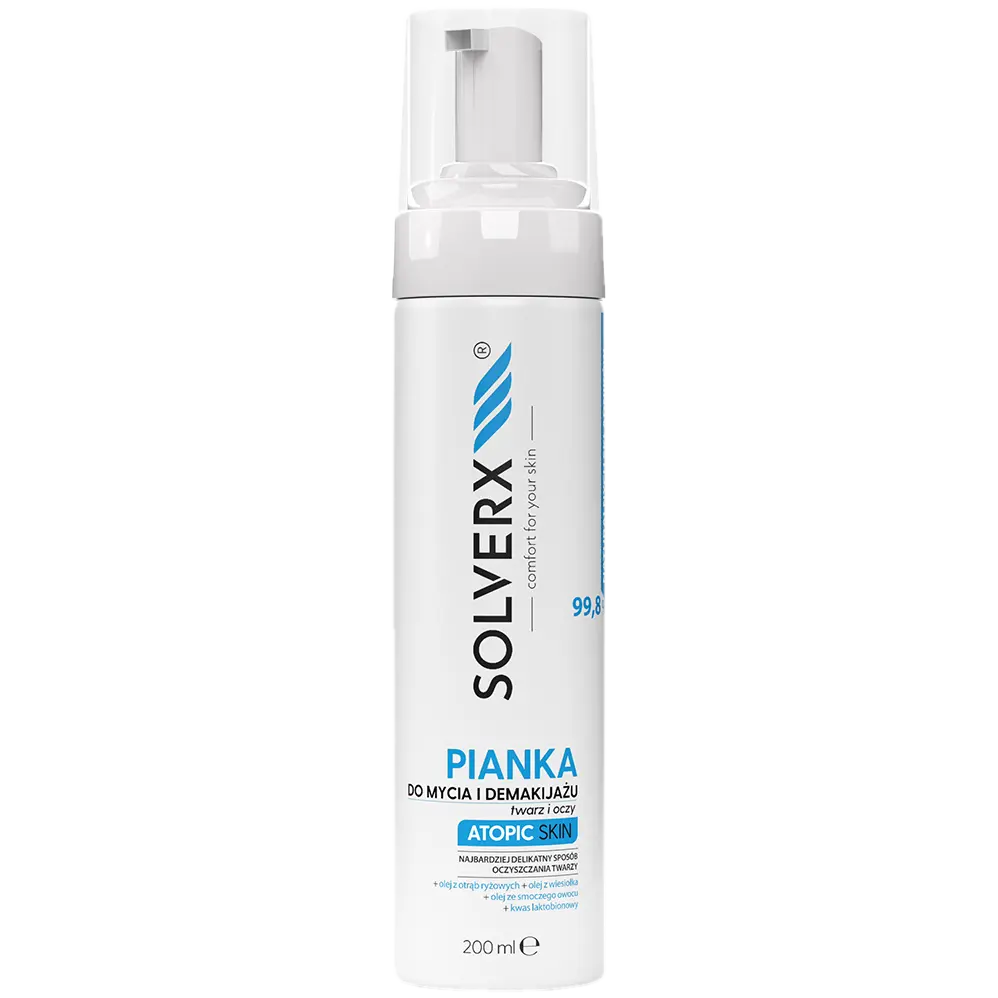 Solverx пена для умывания лица, 200 мл
Solverx пена для умывания лица, 200 мл
