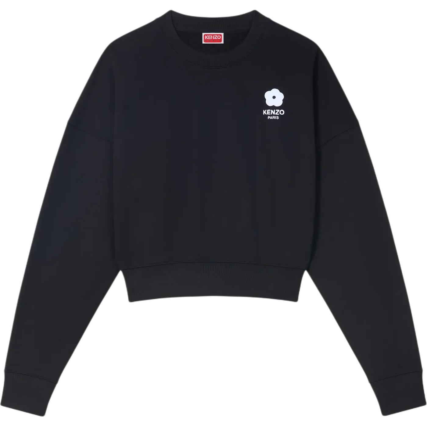 Кроп-свитшот с круглым вырезом KENZO, черный
Кроп-свитшот с круглым вырезом KENZO, черный