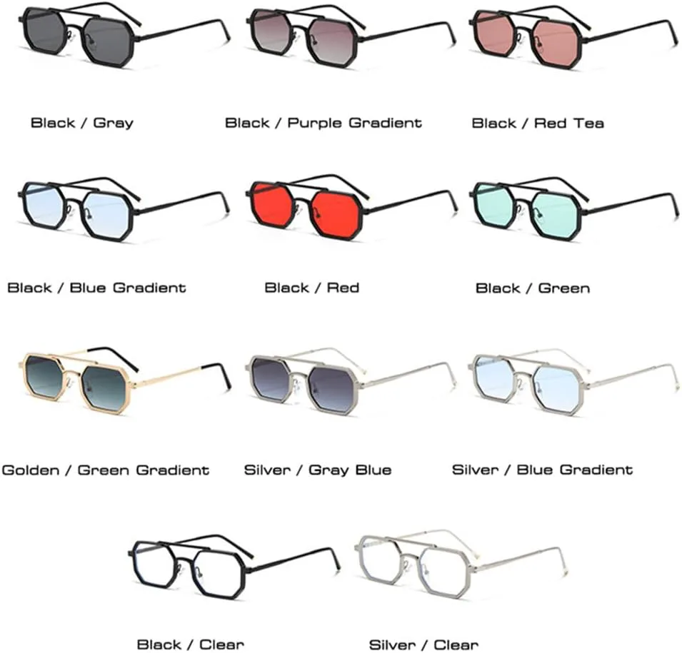 Солнцезащитные очки с двойной перемычкой для мужчин и женщин, защита от ультрафиолета UV400, металлическая оправа, прозрачные градиентные линзы UYPTK, Black Purple
Солнцезащитные очки с двойной перемычкой для мужчин и женщин, защита от ультрафиолета UV400, металлическая оправа, прозрачные градиентные линзы UYPTK, Black Purple