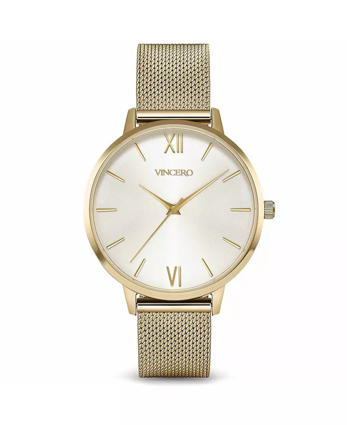 Женские часы Gold Eros Mesh с миланской сетчатой браслетной лентой и минеральным стеклом Vincero, коричневый/бежевый
Женские часы Gold Eros Mesh с миланской сетчатой браслетной лентой и минеральным стеклом Vincero, коричневый/бежевый
