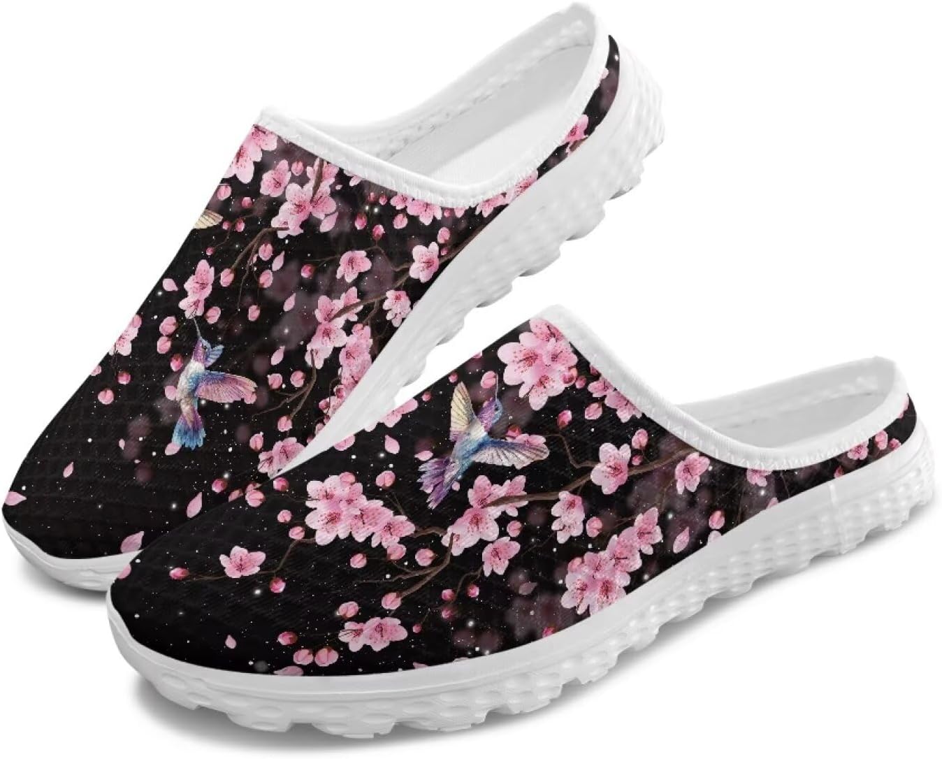 Женские мюли и сабо Tomeusey, садовая обувь, кроссовки без задника - летние сетчатые тапочки с противоскользящей подошвой, обувь для прогулок на улице, Hummingbird Cherry Blossom Print
Женские мюли и сабо Tomeusey, садовая обувь, кроссовки без задника - летние сетчатые тапочки с противоскользящей подошвой, обувь для прогулок на улице, Hummingbird Cherry Blossom Print