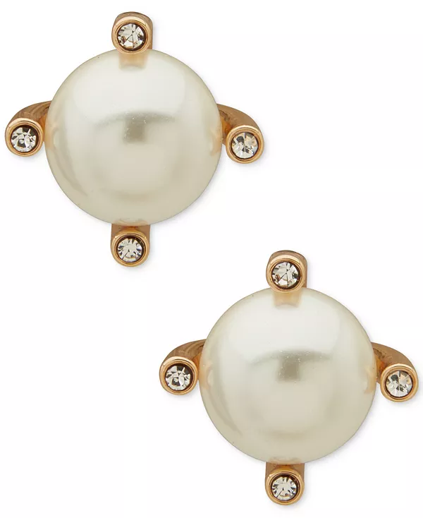 Серьги-Гвоздики золотистого оттенка с искусственным жемчугом и стеклянными камнями Anne Klein, pearl
Серьги-Гвоздики золотистого оттенка с искусственным жемчугом и стеклянными камнями Anne Klein, pearl