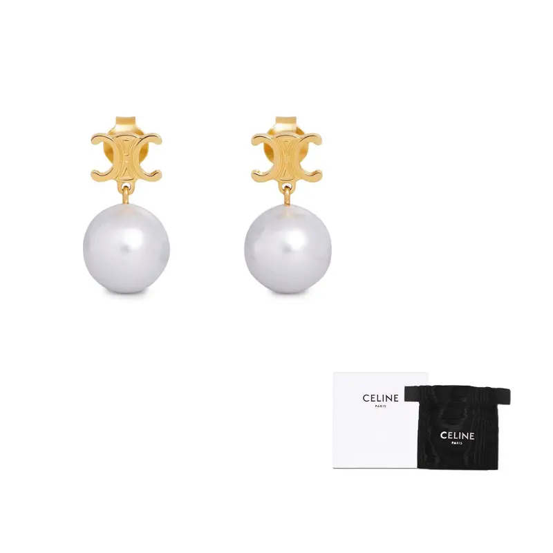 Серьги Les Perles из латуни с золотым покрытием и стеклянным жемчугом CELINE
Серьги Les Perles из латуни с золотым покрытием и стеклянным жемчугом CELINE