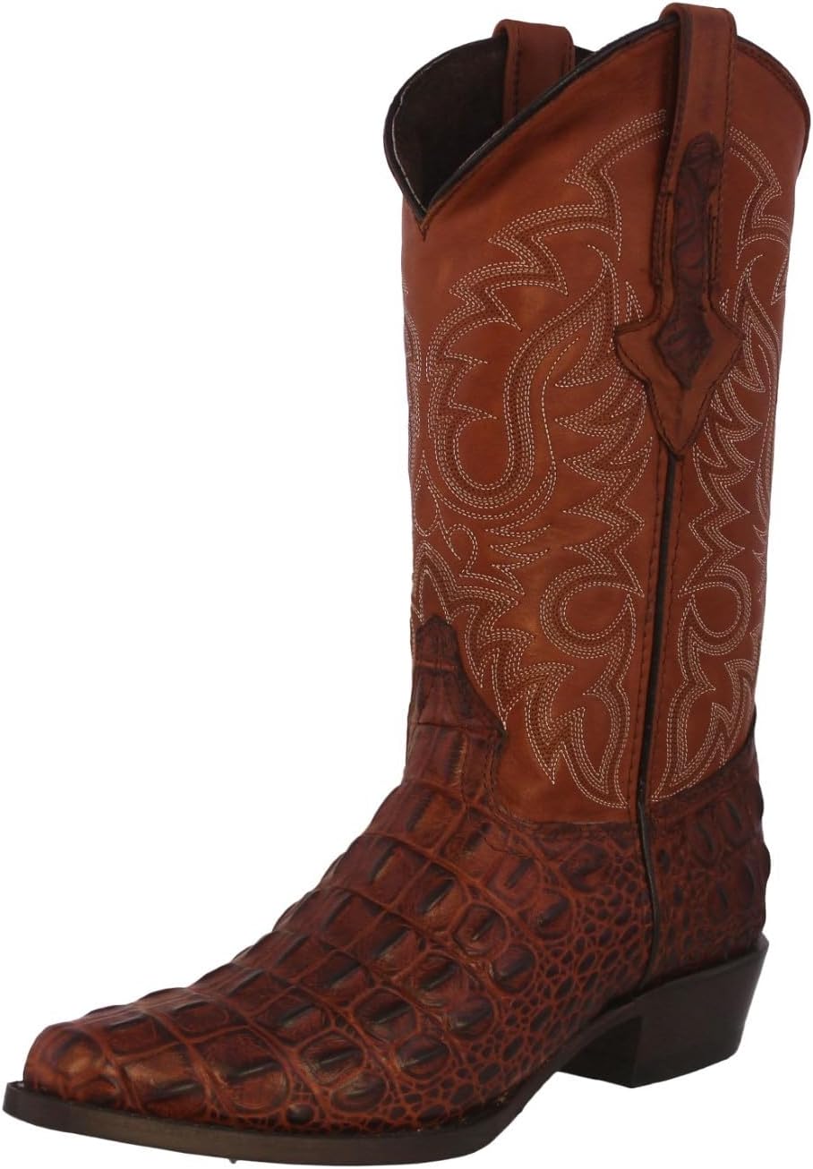 Мужские ковбойские сапоги Texas Legacy из коньячной кожи с западным стилем, с отделкой под крокодила на пятке, модель J Toe, Cognac
Мужские ковбойские сапоги Texas Legacy из коньячной кожи с западным стилем, с отделкой под крокодила на пятке, модель J Toe, Cognac