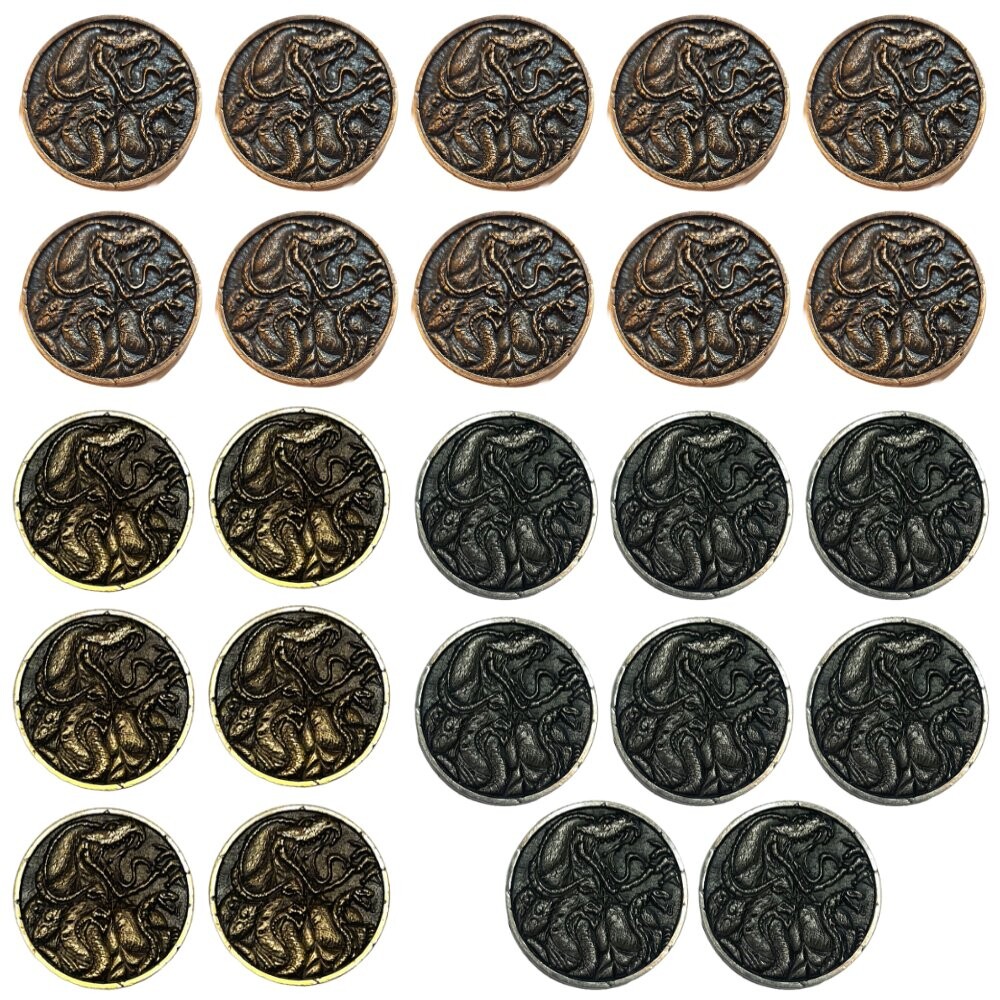 Набор из 24 металлических монет "Змееуст" RGFK
Набор из 24 металлических монет "Змееуст" RGFK