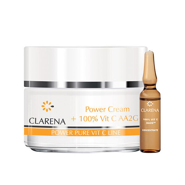 Clarena Power Pure VIT C Line набор: крем для лица со 100% активным витамином С, 50 мл + ампула для лица, 1,5 мл
Clarena Power Pure VIT C Line набор: крем для лица со 100% активным витамином С, 50 мл + ампула для лица, 1,5 мл