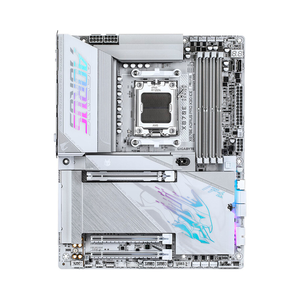 Материнская плата Gigabyte X870E AORUS PRO X3D ICE, AM5, DDR5, Wi-Fi
Материнская плата Gigabyte X870E AORUS PRO X3D ICE, AM5, DDR5, Wi-Fi