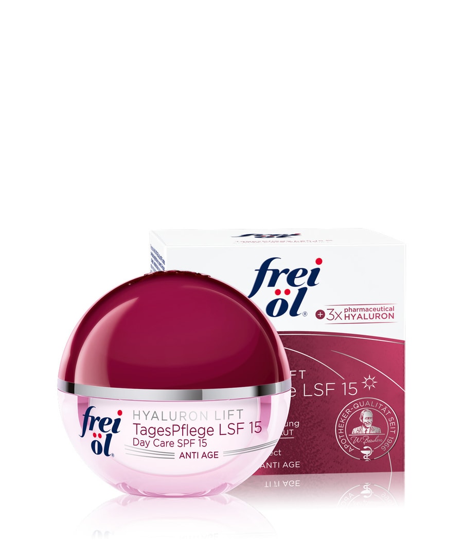 Дневной крем frei öl Anti Age Hyaluron Lift TagesPflege LSF 15, 50 ml
Дневной крем frei öl Anti Age Hyaluron Lift TagesPflege LSF 15, 50 ml
