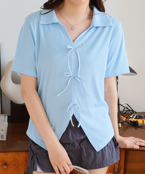 Топ с ленточкой спереди Girly Doll, синий
Топ с ленточкой спереди Girly Doll, синий