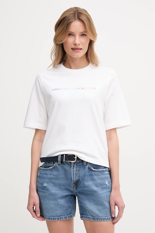 Хлопковая футболка United Colors Of Benetton, белый
Хлопковая футболка United Colors Of Benetton, белый