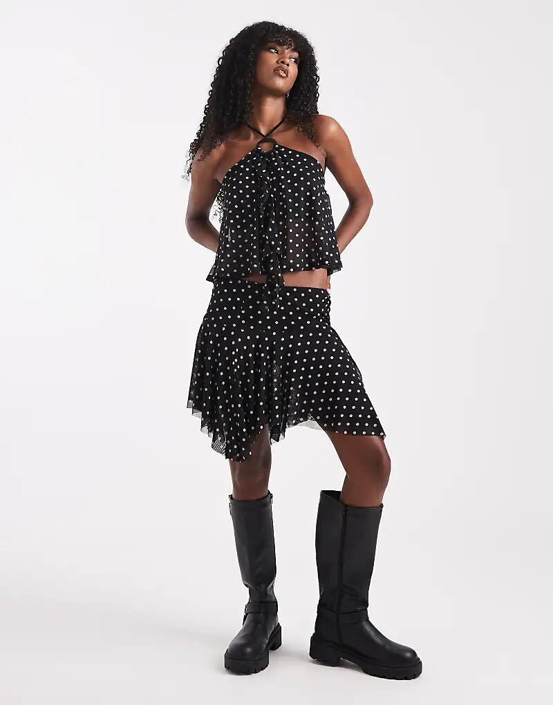 Мини-юбка в горошек Miss Selfridge с платком на подоле
Мини-юбка в горошек Miss Selfridge с платком на подоле