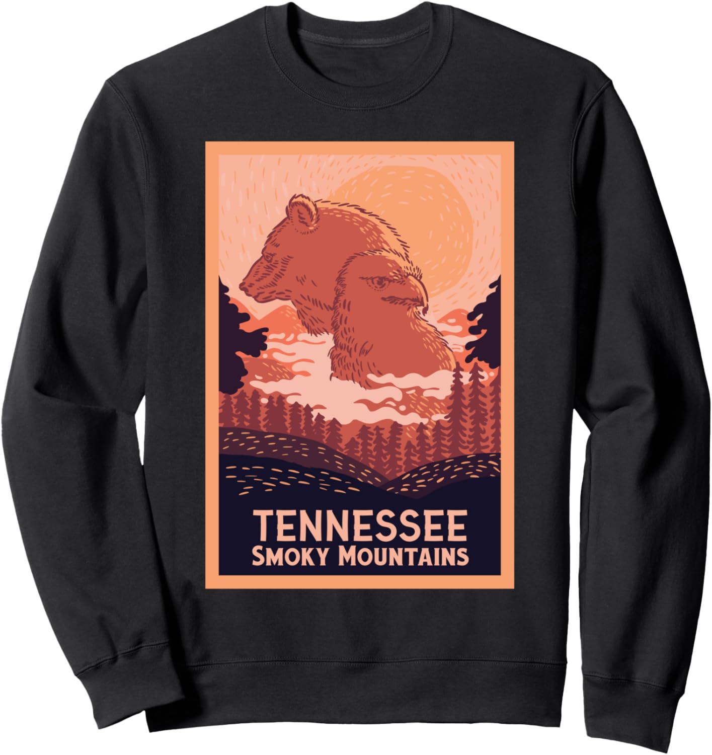 Сувенирная толстовка с изображением медведя из Национального парка Смоки-Маунтинс в Теннесси Tennessee Great Mountains Souvenirs, черный
Сувенирная толстовка с изображением медведя из Национального парка Смоки-Маунтинс в Теннесси Tennessee Great Mountains Souvenirs, черный