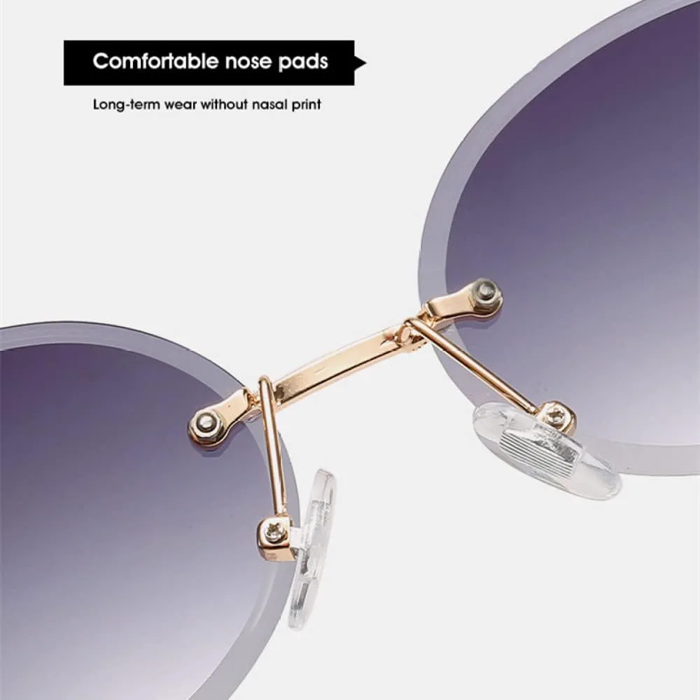 Ретро-очки овальной формы для женщин и мужчин, модные винтажные, золотистые, без оправы, тонированные линзы, защита от УФ-излучения UV400 generic, Gold Transparent
Ретро-очки овальной формы для женщин и мужчин, модные винтажные, золотистые, без оправы, тонированные линзы, защита от УФ-излучения UV400 generic, Gold Transparent