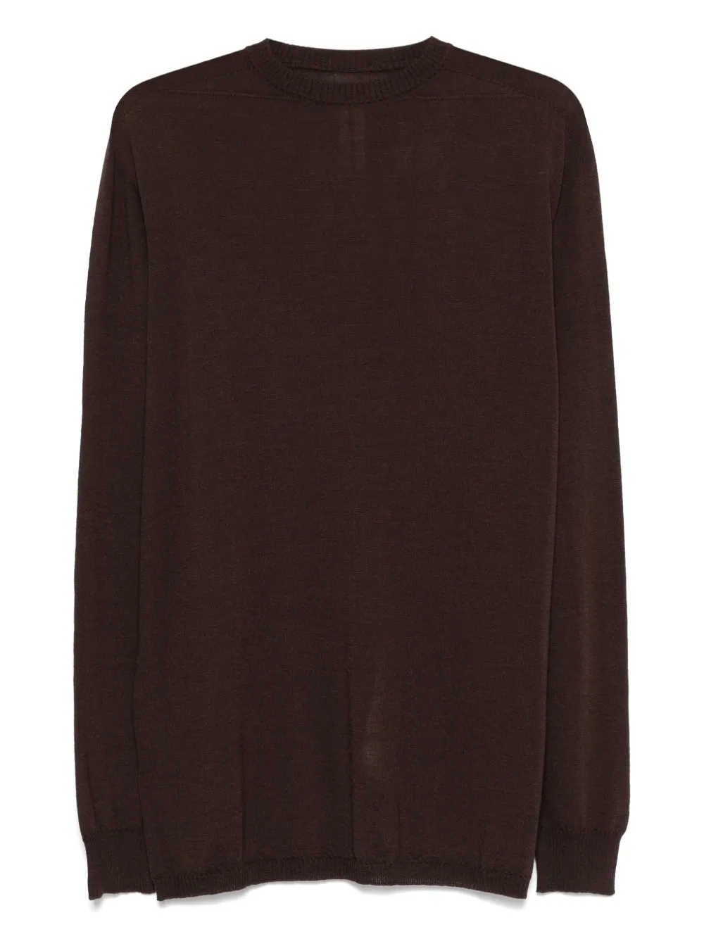 Шерстяной свитер с круглым вырезом Rick Owens, коричневый
Шерстяной свитер с круглым вырезом Rick Owens, коричневый