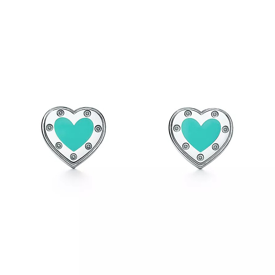 Серьги Tiffany & Co. Return to Tiffany Love Tiffany Blue Heart, серебро 
Серьги Tiffany & Co. Return to Tiffany Love Tiffany Blue Heart, серебро