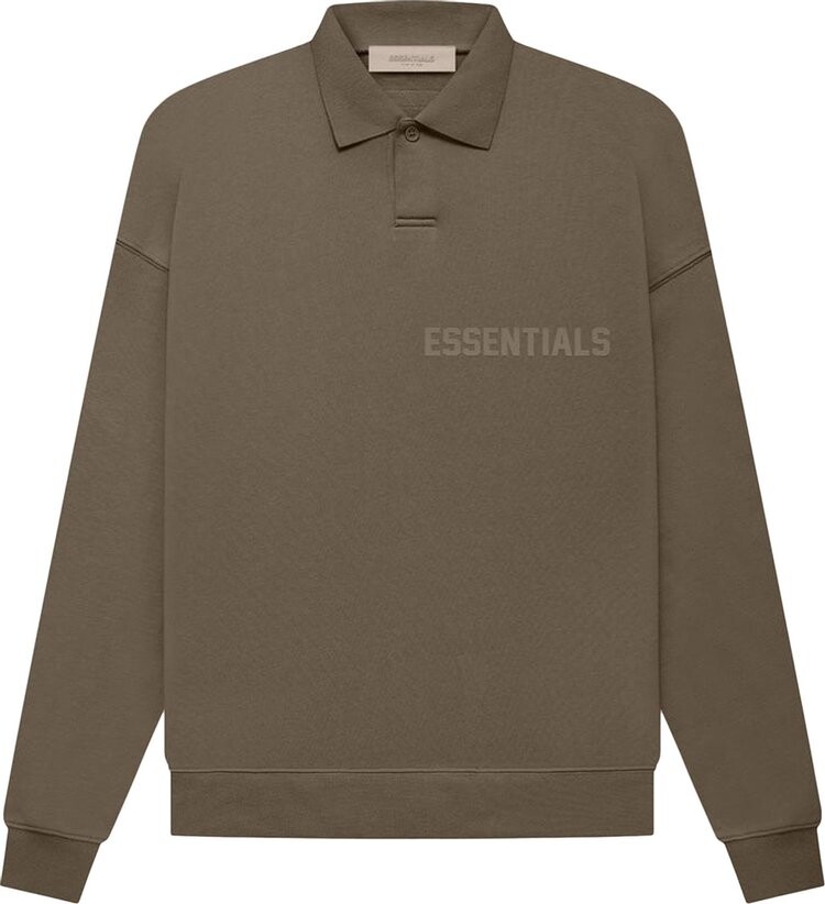 Лонгслив Fear of God Essentials Long-Sleeve Polo 'Wood', коричневый 
Лонгслив Fear of God Essentials Long-Sleeve Polo 'Wood', коричневый