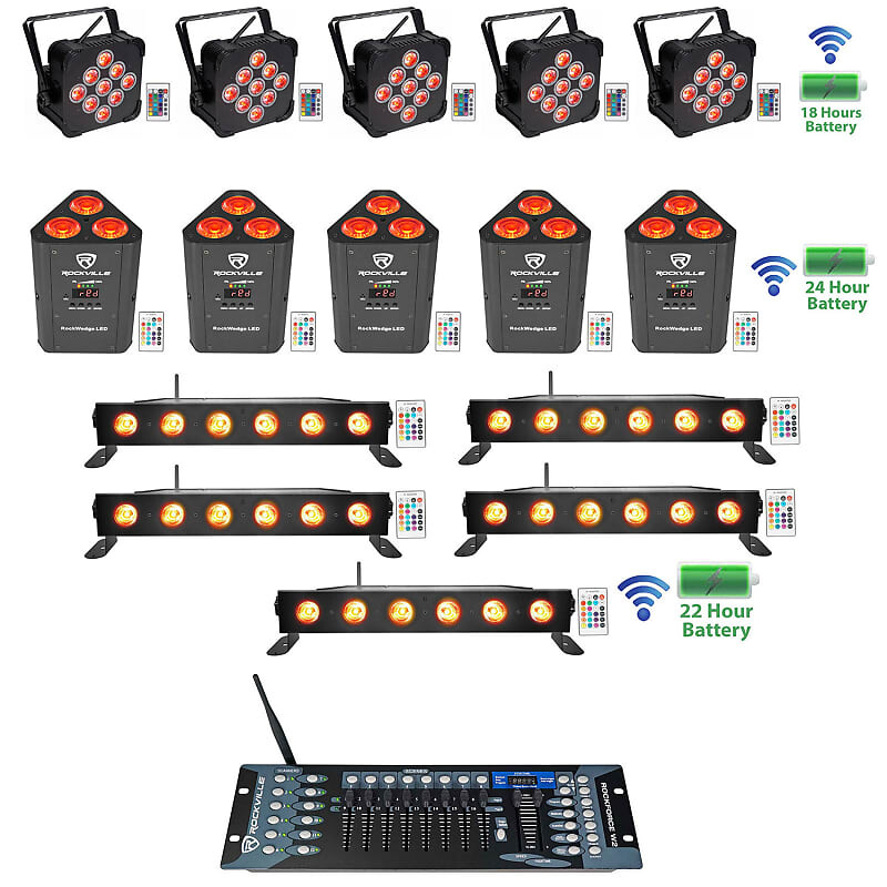 Комплект 5 Rockville Best PAR + Best STRIP + RockWedge Wireless DMX Battery Lights + Контроллер 5 Best PAR + 5 RockWedge + 5 Best STRIP
Комплект 5 Rockville Best PAR + Best STRIP + RockWedge Wireless DMX Battery Lights + Контроллер 5 Best PAR + 5 RockWedge + 5 Best STRIP
