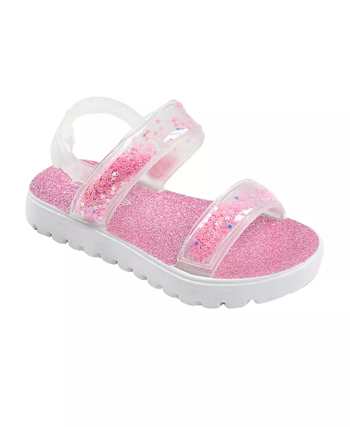 Сандалии для девочек с блестящими ремешками и свободным кроем Bebe, розовый
Сандалии для девочек с блестящими ремешками и свободным кроем Bebe, розовый