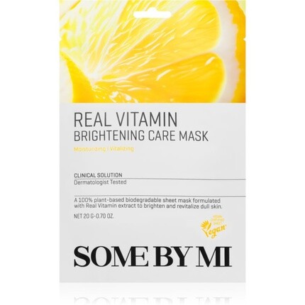 Some By Mi Clinical Solution Vitamin Brightening Care Mask - Тканевая маска для осветления и антиоксидантного эффекта - 20г
Some By Mi Clinical Solution Vitamin Brightening Care Mask - Тканевая маска для осветления и антиоксидантного эффекта - 20г