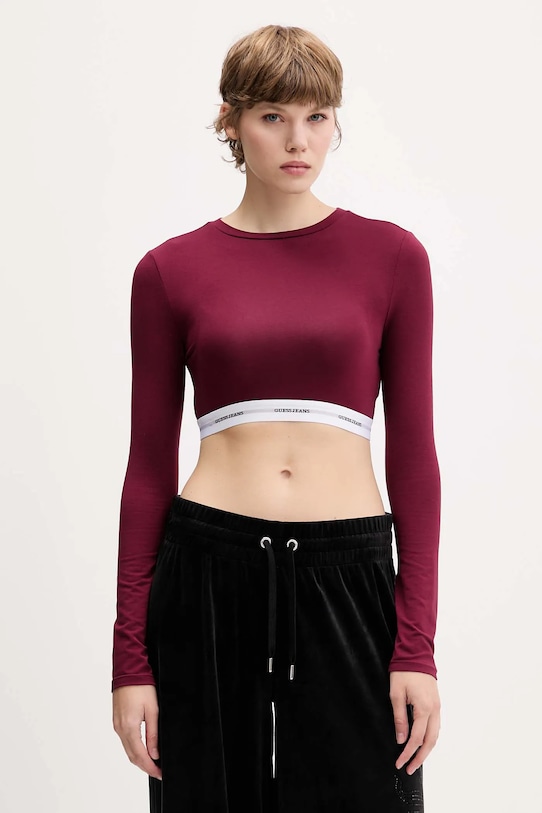 Лонгслив Guess Jeans, бордовый
Лонгслив Guess Jeans, бордовый