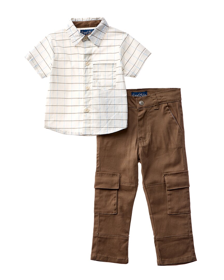 Фристайл 2-предметный комплект в клетку из плетеной ткани: рубашка и брюки Freestyle, белый
Фристайл 2-предметный комплект в клетку из плетеной ткани: рубашка и брюки Freestyle, белый