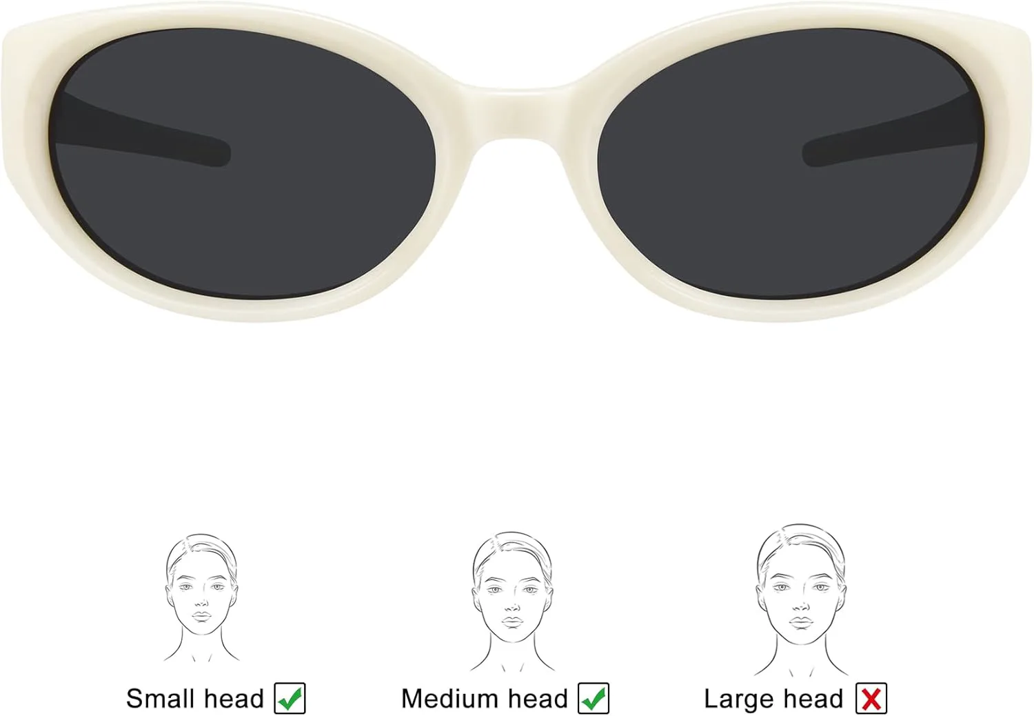 WOWSUN Ретро Y2K Солнцезащитные очки с обтекаемой формой для женщин, модные поляризованные спортивные очки с защитой от УФ-излучения, Milky Frame Grey Lens
WOWSUN Ретро Y2K Солнцезащитные очки с обтекаемой формой для женщин, модные поляризованные спортивные очки с защитой от УФ-излучения, Milky Frame Grey Lens