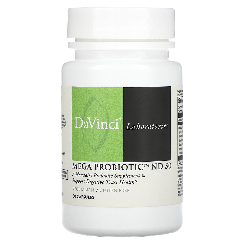 DaVinci Laboratories, Mega Probiotic ND 50, 30 капсул
DaVinci Laboratories, Mega Probiotic ND 50, 30 капсул