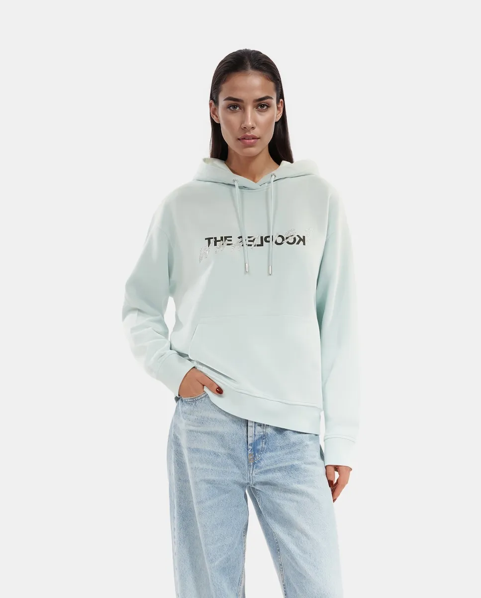 Женская толстовка с капюшоном и трафаретной печатью спереди и сзади The Kooples, синий
Женская толстовка с капюшоном и трафаретной печатью спереди и сзади The Kooples, синий