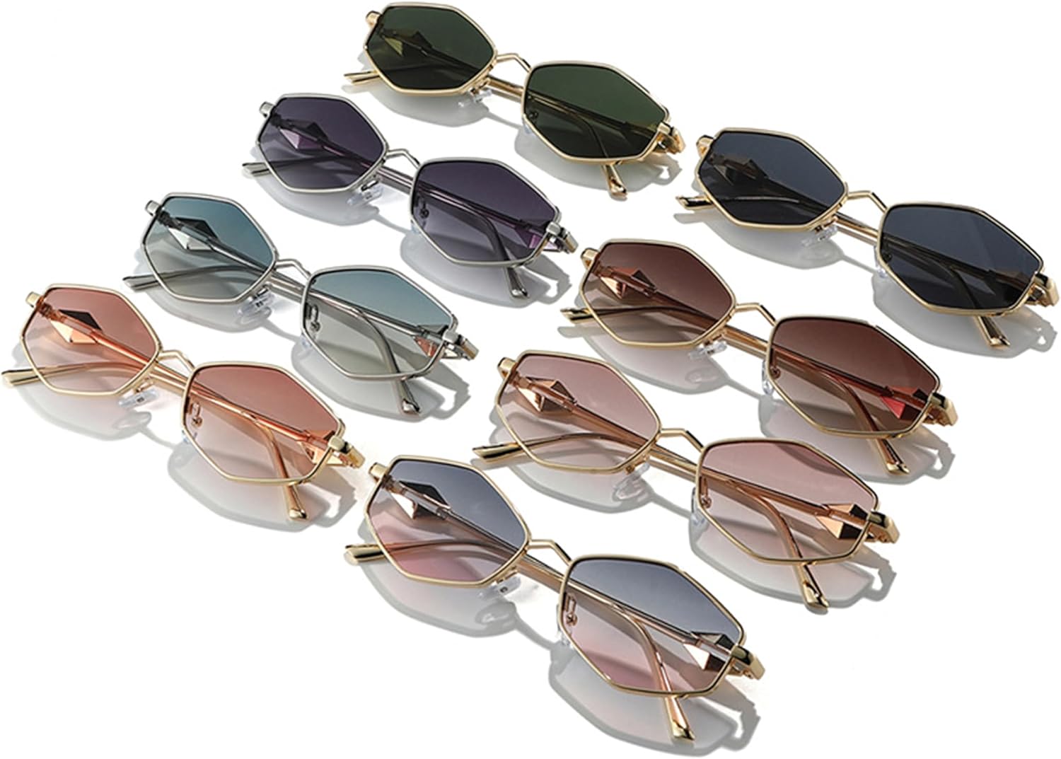 bullabulling Винтажные шестиугольные солнцезащитные очки для женщин, золотая металлическая оправа, форма бриллианта, очки с защитой от УФ-излучения UV400 для женщин, Gold/Champagne
bullabulling Винтажные шестиугольные солнцезащитные очки для женщин, золотая металлическая оправа, форма бриллианта, очки с защитой от УФ-излучения UV400 для женщин, Gold/Champagne