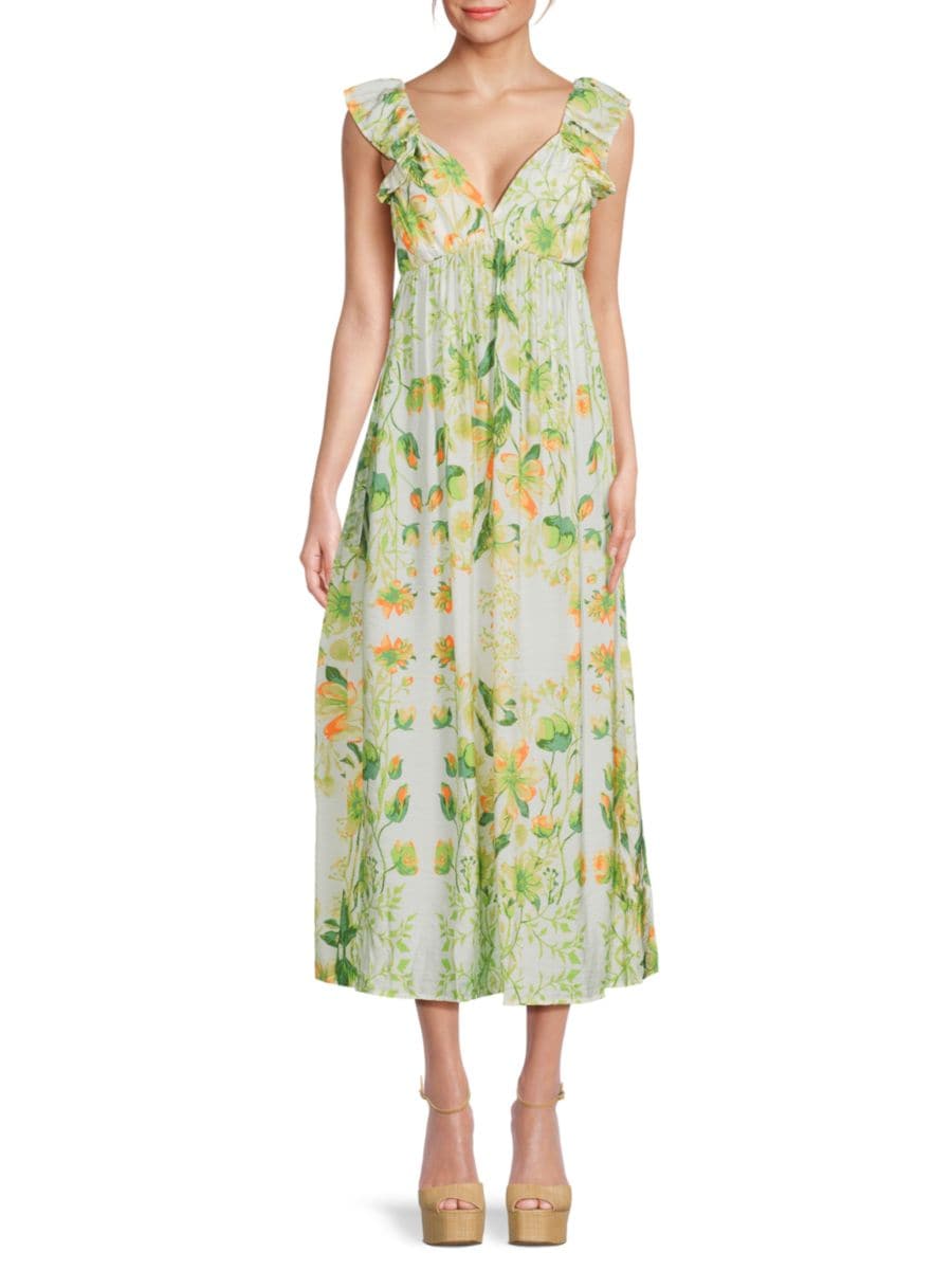 Платье миди с цветочной отделкой и оборками Josie Vero Moda, цвет Green Multicolor
Платье миди с цветочной отделкой и оборками Josie Vero Moda, цвет Green Multicolor