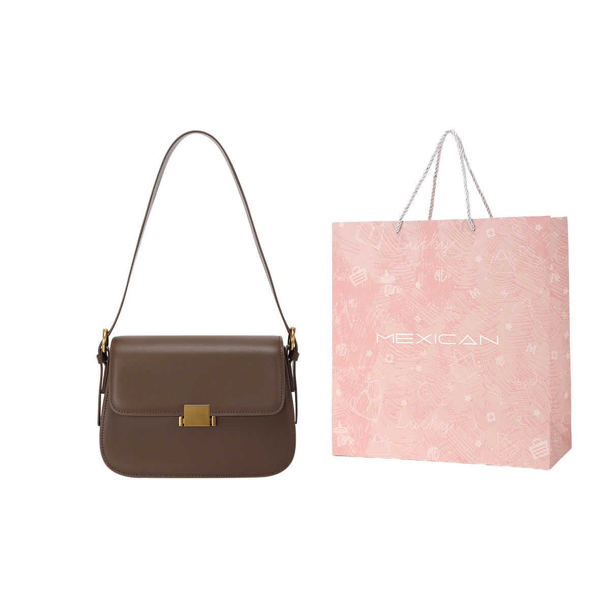 Сумка через плечо MEXICAN, кофейная 
Сумка через плечо MEXICAN, кофейная