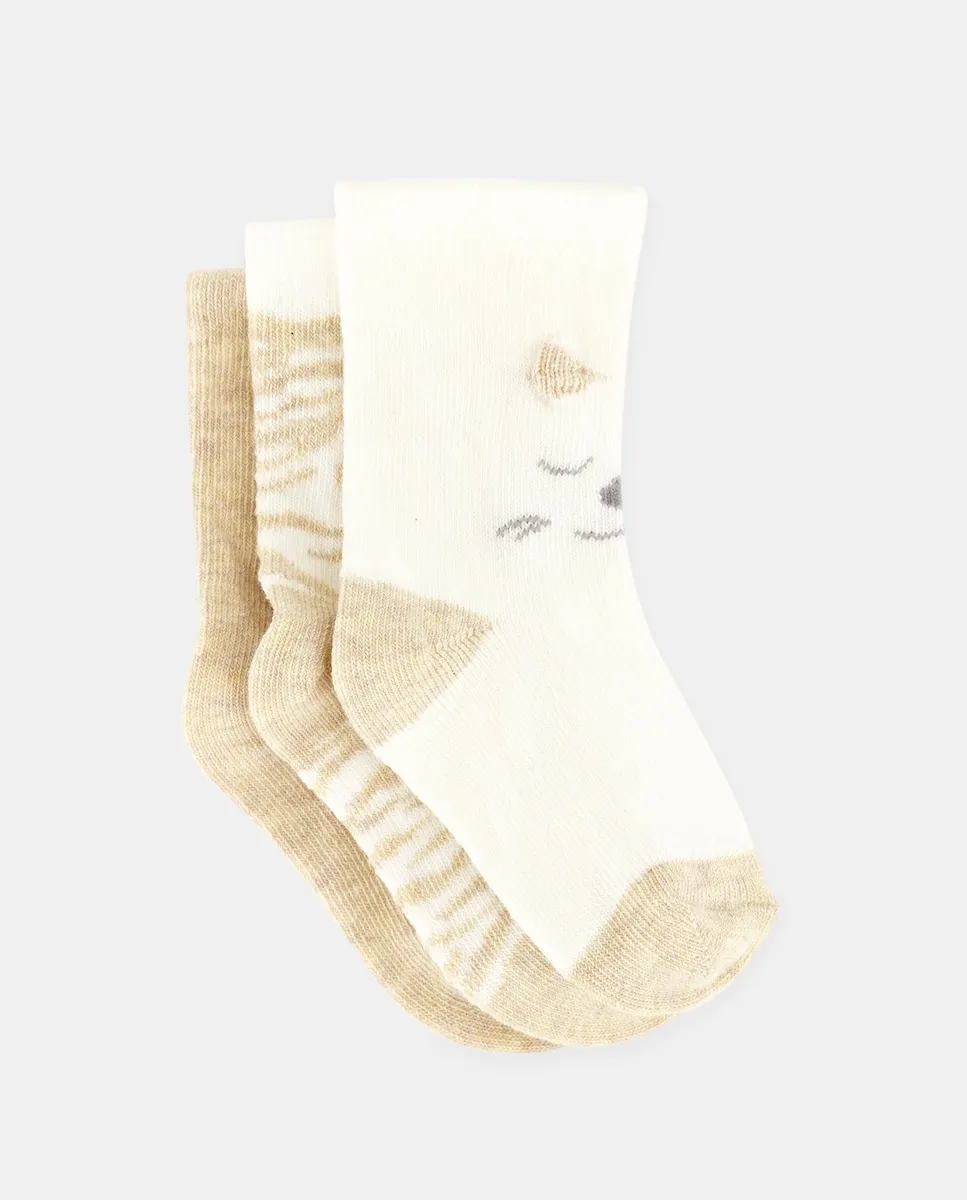 Набор из 3 пар носков с детским фантазийным рисунком для мальчика Cotton Juice, бежевый
Набор из 3 пар носков с детским фантазийным рисунком для мальчика Cotton Juice, бежевый