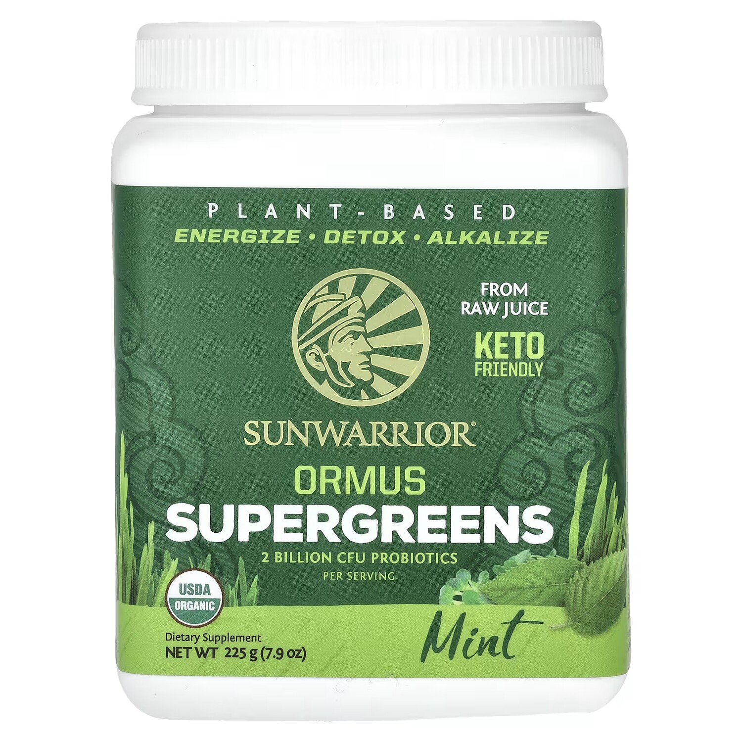 Добавка Sunwarrior Ormus Supergreens с мятой, 225 г
Добавка Sunwarrior Ormus Supergreens с мятой, 225 г