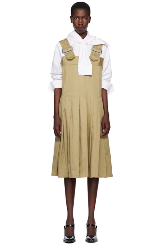 Платье миди из хлопкового твила цвета хаки, выстиранное Comme des Garçons Comme des Garçons
Платье миди из хлопкового твила цвета хаки, выстиранное Comme des Garçons Comme des Garçons