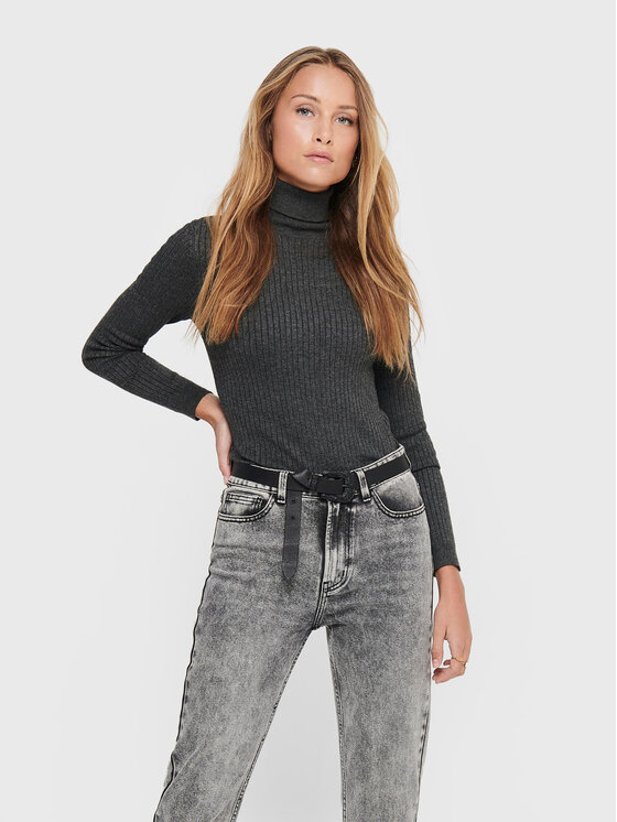 Свитер с высоким воротником приталенного кроя Only, серый
Свитер с высоким воротником приталенного кроя Only, серый