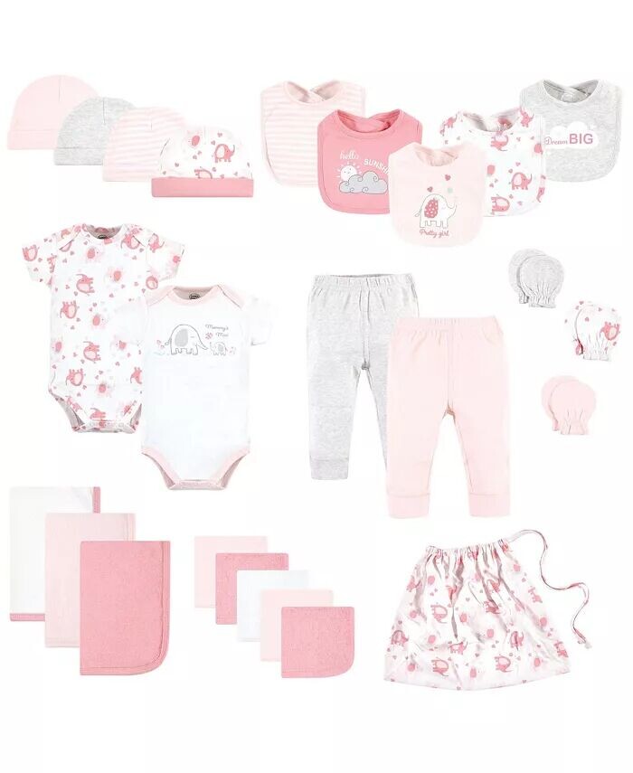 Стартовый набор Layette Baby для девочек, 25 предметов, базовый слон, 0–6 месяцев Luvable Friends, розовый
Стартовый набор Layette Baby для девочек, 25 предметов, базовый слон, 0–6 месяцев Luvable Friends, розовый
