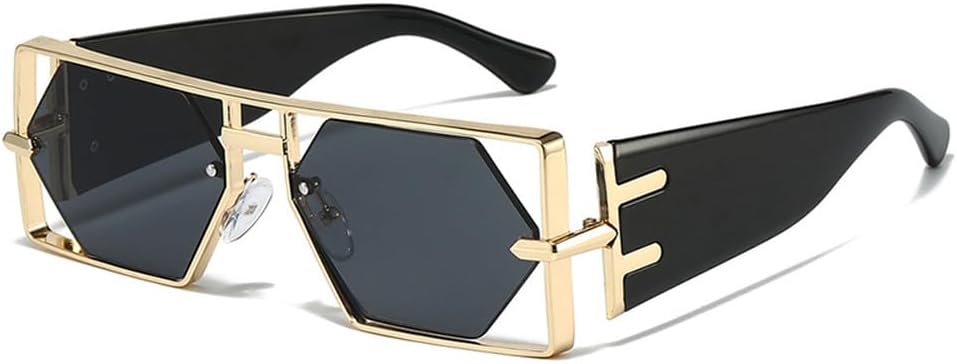 Винтажные панк-солнцезащитные очки прямоугольной формы для женщин, модные линзы с полыми шестиугольными гранями, двойные линзы, защита от ультрафиолета UV400 WNCKSQ, C1goldgray
Винтажные панк-солнцезащитные очки прямоугольной формы для женщин, модные линзы с полыми шестиугольными гранями, двойные линзы, защита от ультрафиолета UV400 WNCKSQ, C1goldgray