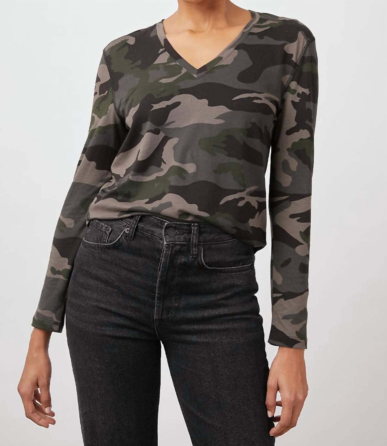 Футболка с длинным рукавом Sami V-образным вырезом в лесном камуфляже Rails, цвет forest camo
Футболка с длинным рукавом Sami V-образным вырезом в лесном камуфляже Rails, цвет forest camo