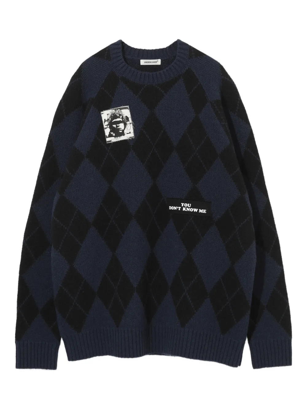 Свитер с узором аргайл Undercover, синий
Свитер с узором аргайл Undercover, синий