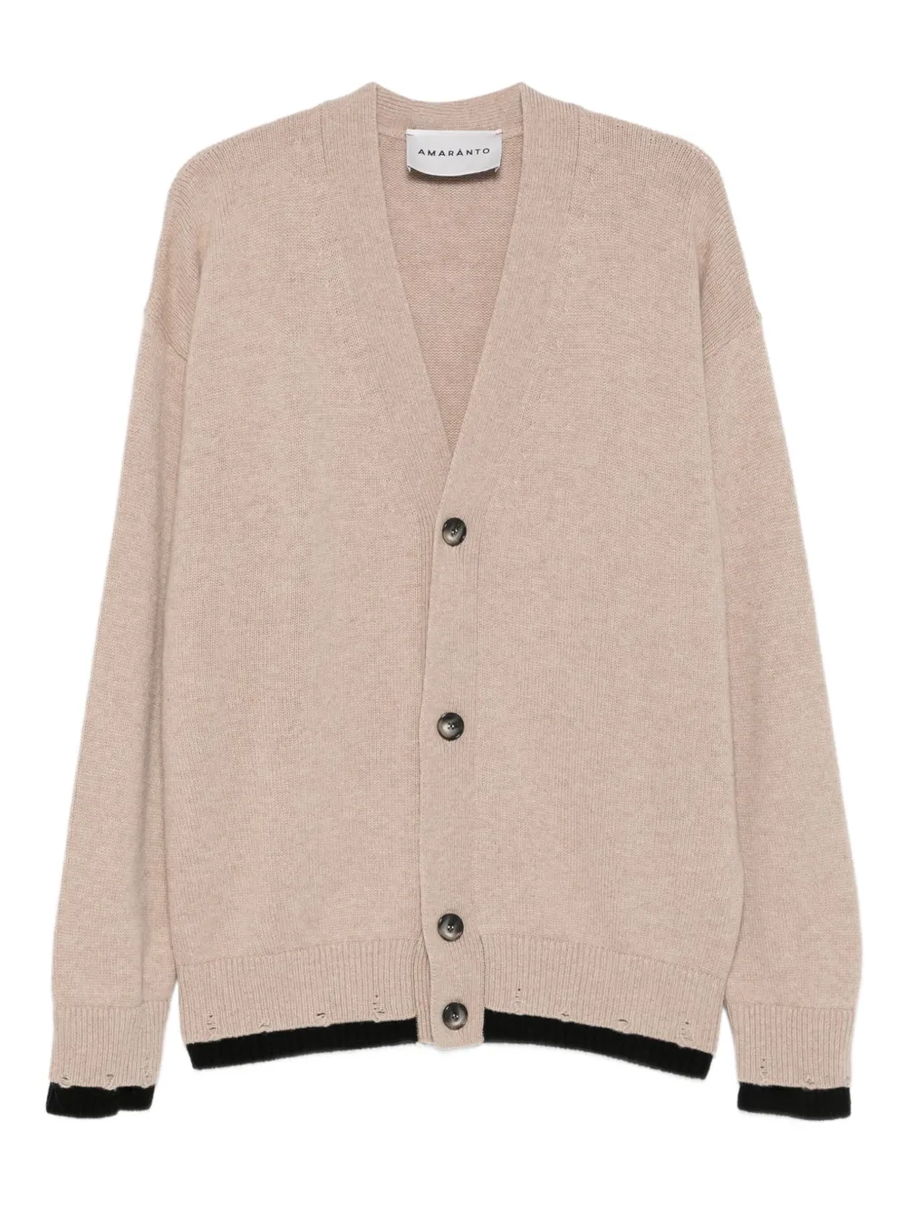 Кардиган с V-образным вырезом и эффектом потертости Amaranto, нейтральный
Кардиган с V-образным вырезом и эффектом потертости Amaranto, нейтральный