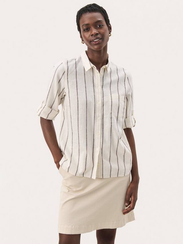 Рубашка Cindie из полосатого льняного полотна Part Two, Eggnog/Brown
Рубашка Cindie из полосатого льняного полотна Part Two, Eggnog/Brown